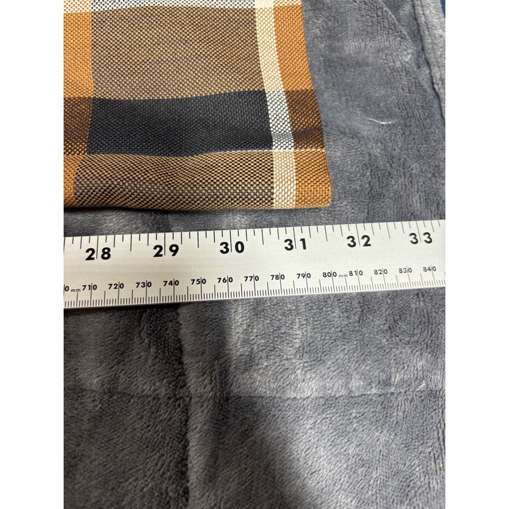 STAUD Brown Black Plaid Wide Leg Wool Blend Pleated High Rise Trousers Pants - Picture 9 of 15